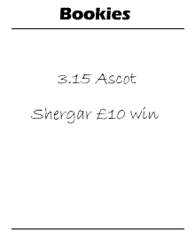 Bookies Betting Slip